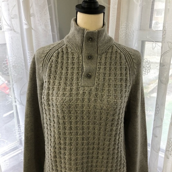 Calvin  Klein jeans sweater gray SZ M wool knit - Picture 4 of 11